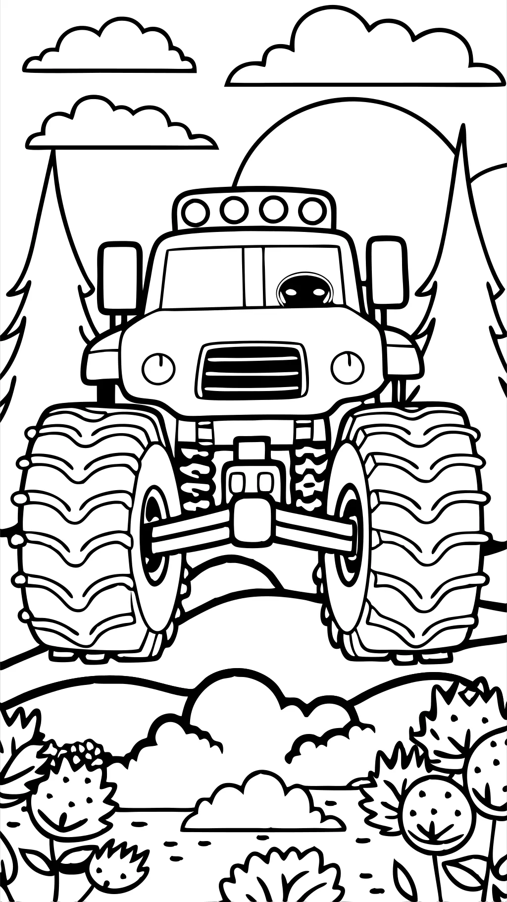 monster truck printable coloring pages